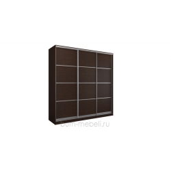 Шкаф-купе трехдверный 240 см (венге/глухой)