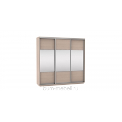 Шкаф-купе трехдверный 240 см (дуб молочный/комбинированный)
