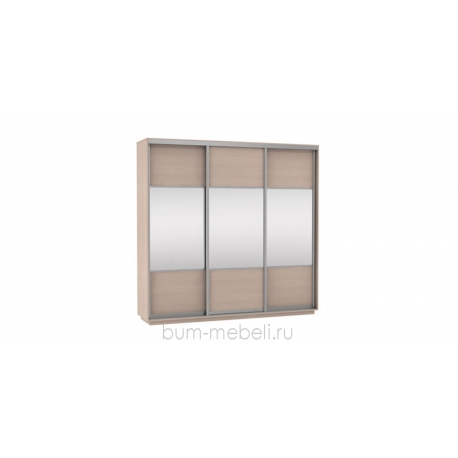Шкаф-купе трехдверный 240 см (дуб молочный/комбинированный)