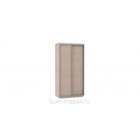 Шкаф-купе двухдверный 120 см (дуб молочный)