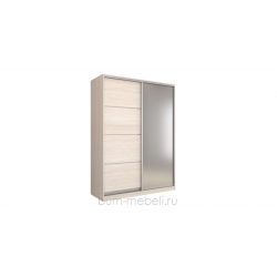 Шкаф-купе двухдверный 180 см (шамони светлый+зеркало)