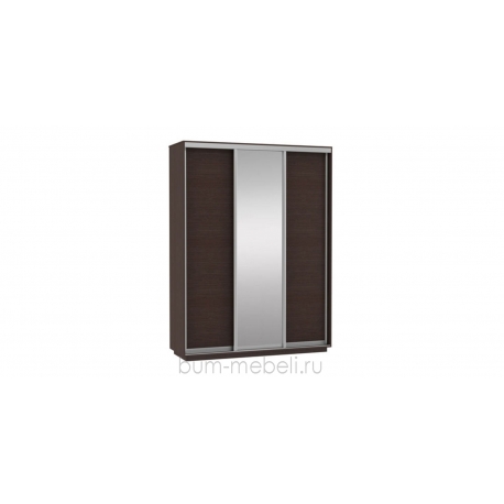 Шкаф-купе трехдверный 180 см (венге+зеркало)