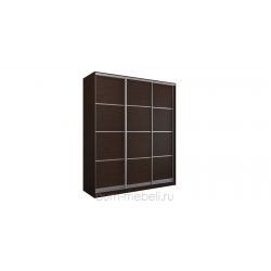 Шкаф-купе трехдверный 210 см (венге/глухой)