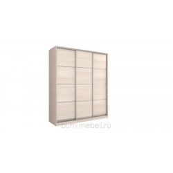 Шкаф-купе трехдверный 210 см (шамони светлый/глухой)