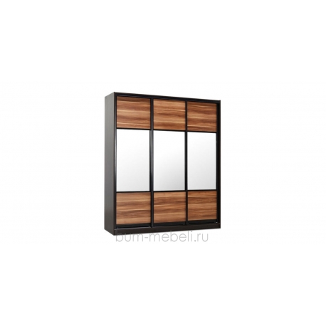 Шкаф-купе трехдверный вариант №1 - 210 см (слива валлис)