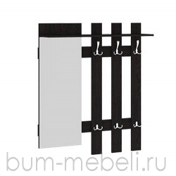 Вешалка с крючками и зеркалом арт.:111104